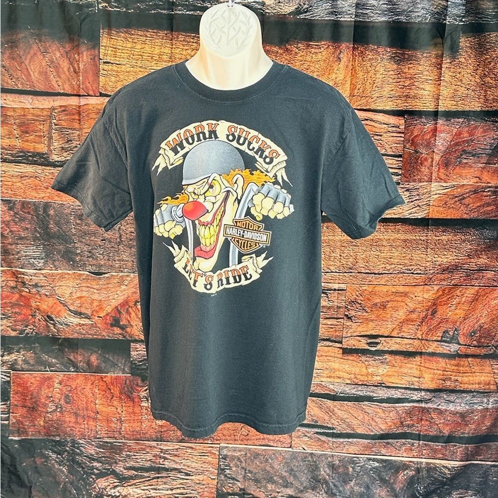 Harley-Davidson Black 'Work Sucks' Graphic Tee